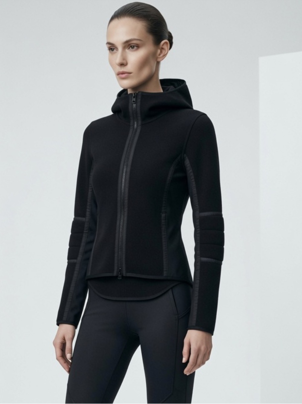 Prada Linda Rossa Hooded Wool Zip Jacket IT38 US2